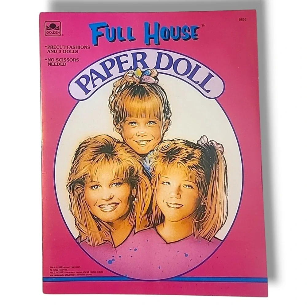 Full House Paper Doll Golden 1596 Olsen Twins DJ Stephanie Uncut NOS 1990